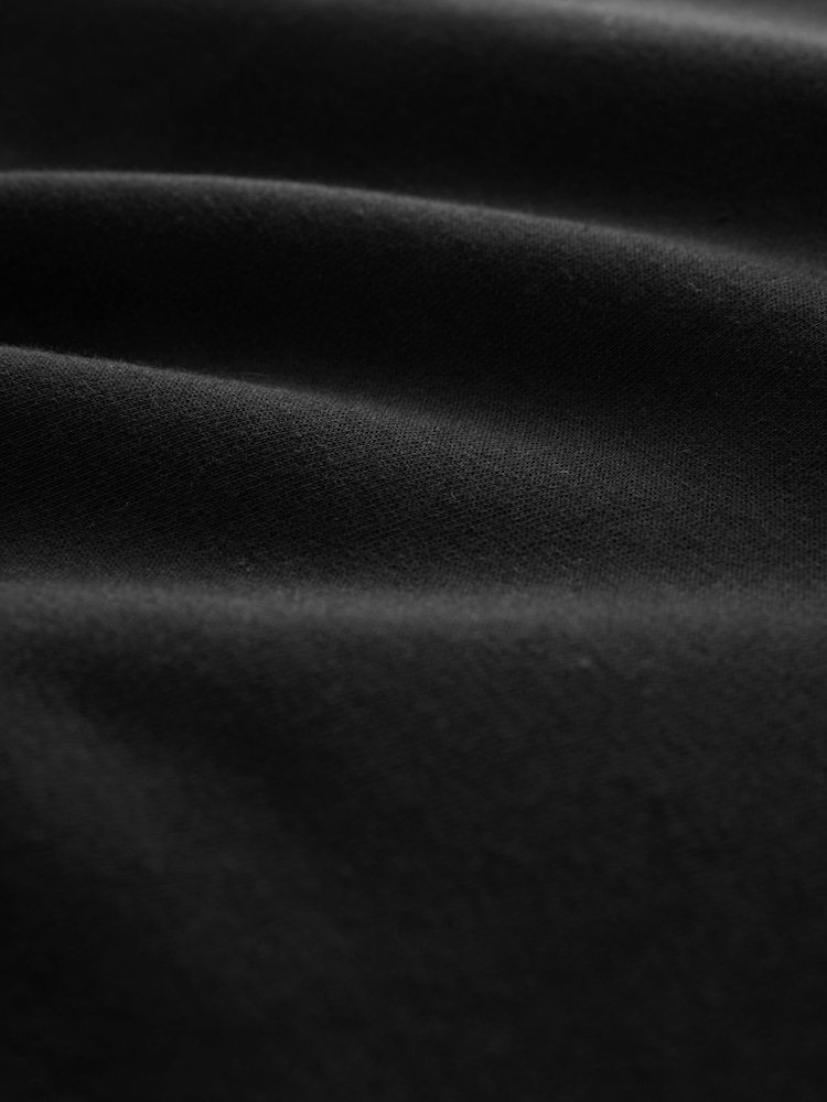 Black Oversized Heavyweight Cotton Rich Jersey Hoodie - Image 8 of 8 Black Oversized Heavyweight Cotton Rich Jersey Hoodie - Image 8 of 8