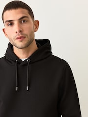 Black Diagonal Textured Hoodie - Image 1 of 9