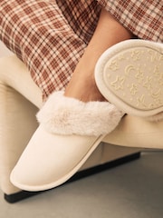 Sand Faux Fur Suede Mule Slippers - Image 3 of 8