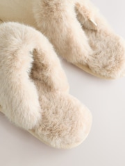 Sand Faux Fur Suede Mule Slippers - Image 7 of 8