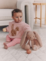 Pink Bunny Baby Fleece Tops and Leggings Set 2 Piece (0mths-2yrs) - Image 2 of 20