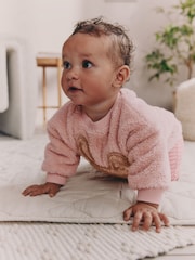 Pink Bunny Baby Fleece Tops and Leggings Set 2 Piece (0mths-2yrs) - Image 3 of 20
