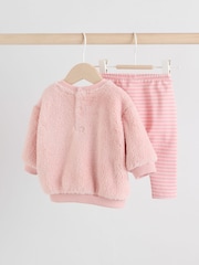 Pink Bunny Baby Fleece Tops and Leggings Set 2 Piece (0mths-2yrs) - Image 6 of 20