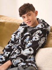 Black/White Football Robe (3-16yrs) - Image 4 of 8