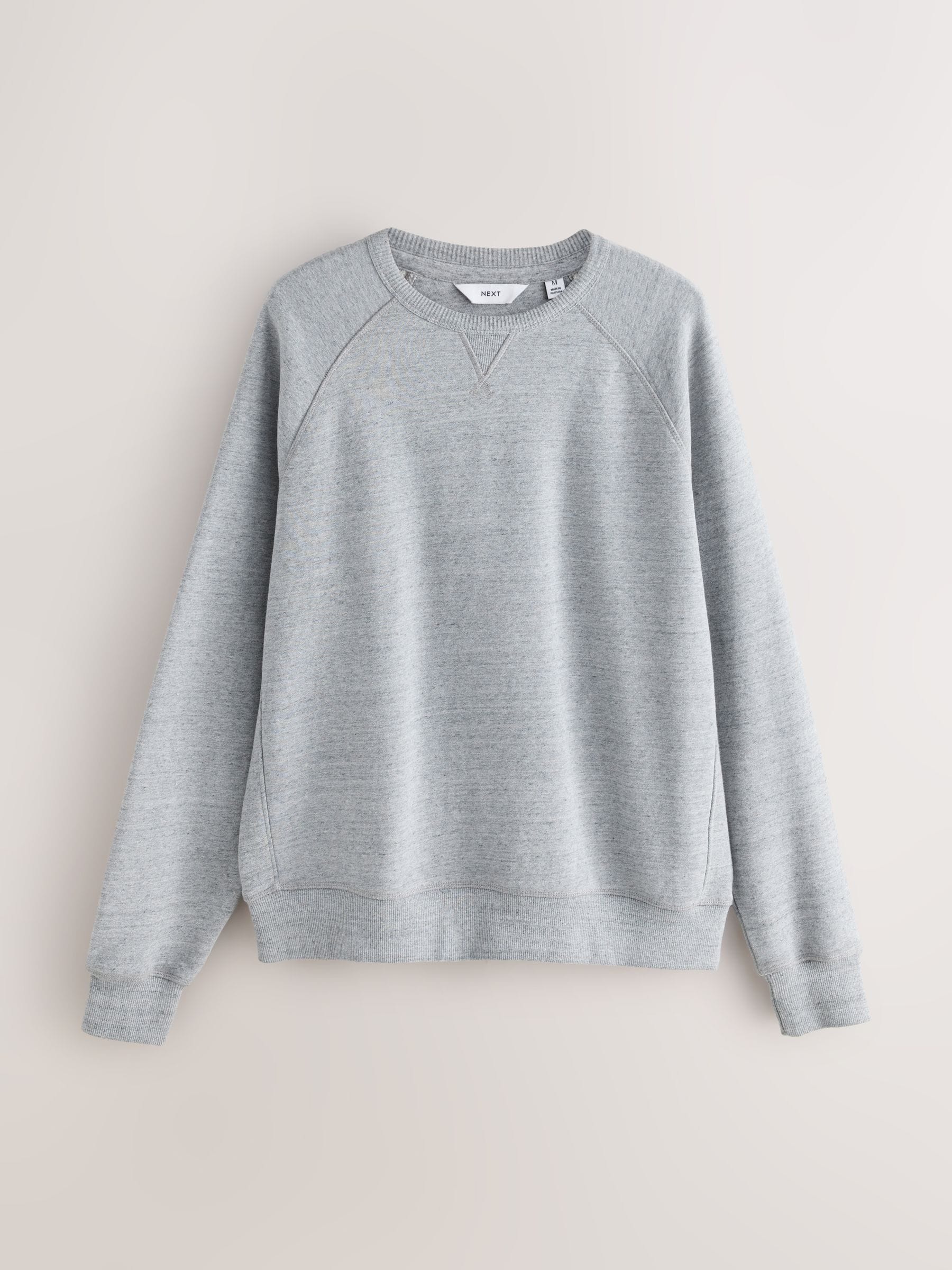 トップス everyone cotton crew neck sweat gray Buy Grey Marl Crew Sweatshirt Heavyweight Garment Washed from Next USA