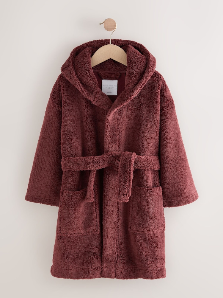 Burgundy Red Fleece Robe (1.5-16yrs) - Image 1 of 4