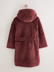 Burgundy Red Fleece Robe (1.5-16yrs) - Image 2 of 4