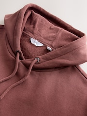 Burgundy Red Dip Dye Cotton Rich Jersey Hoodie - Image 3 of 3
