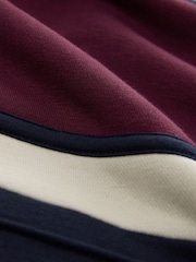 Burgandy Red/Navy Blue/Ecru White - Blociranje panela Hoodie - Slika 2 iz 3