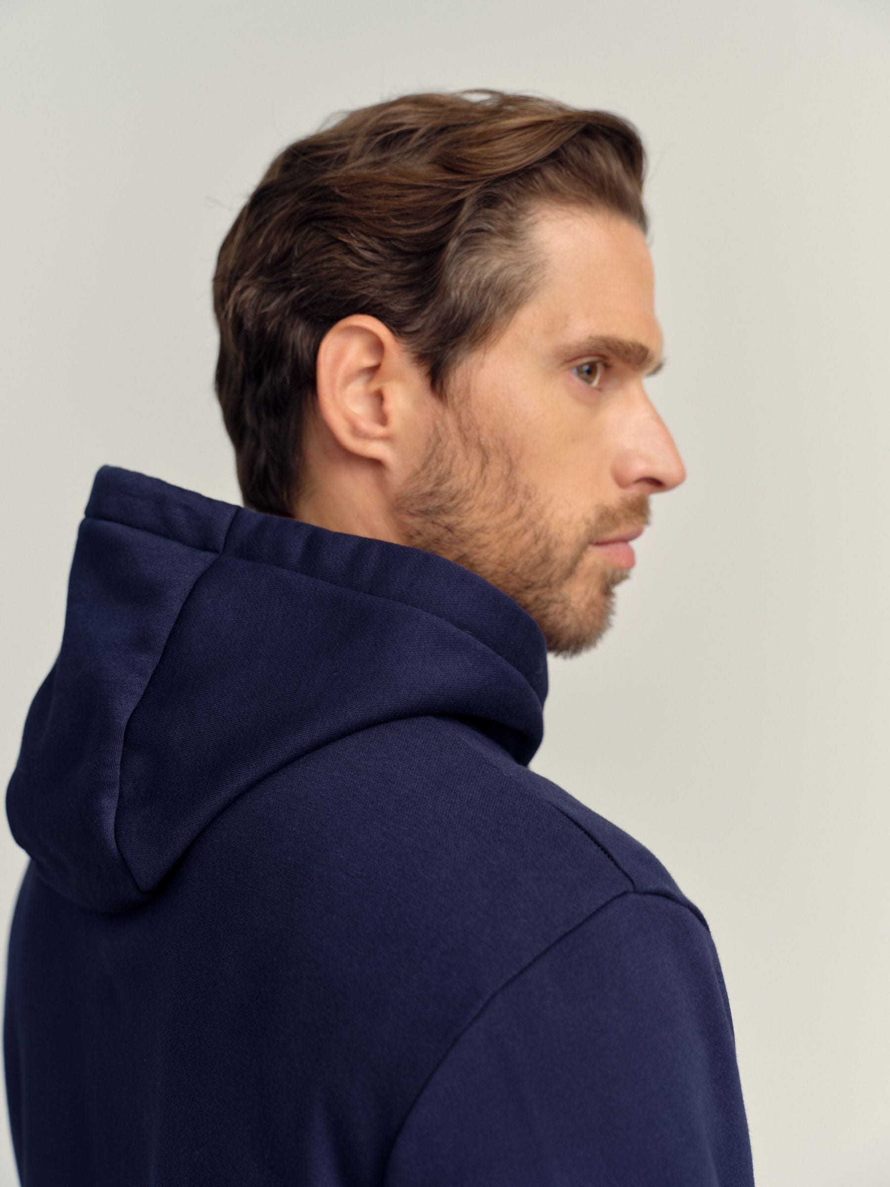Buy Burgandy Red/Navy Blue/Ecru White Overhead Hoodie Colour