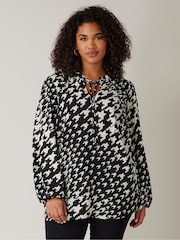 Evans Tie-Neck Long Sleeve Blouse - Image 1 of 4