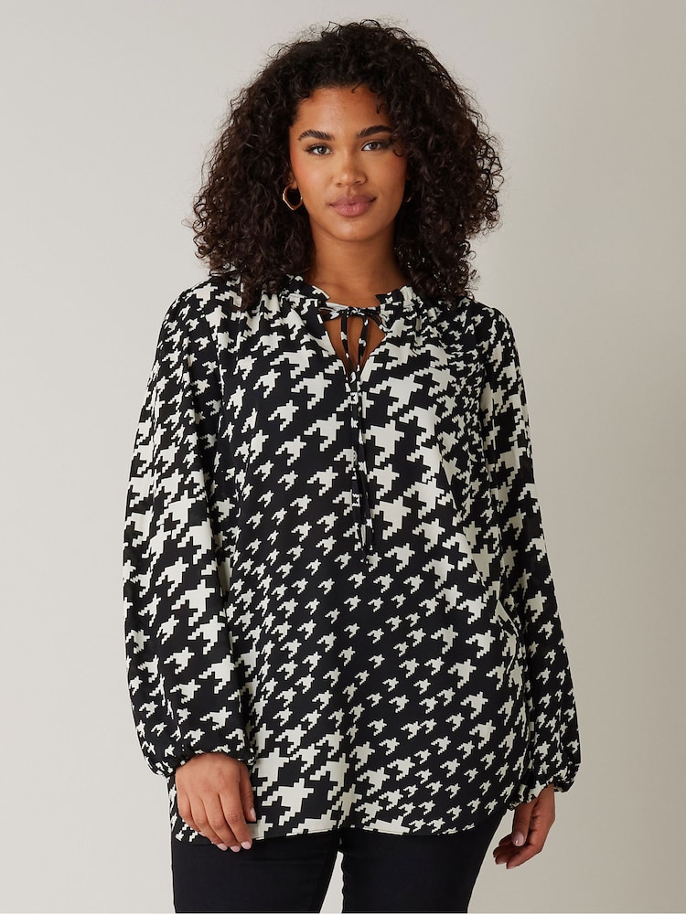 Evans Tie-Neck Long Sleeve Blouse - Image 1 of 4