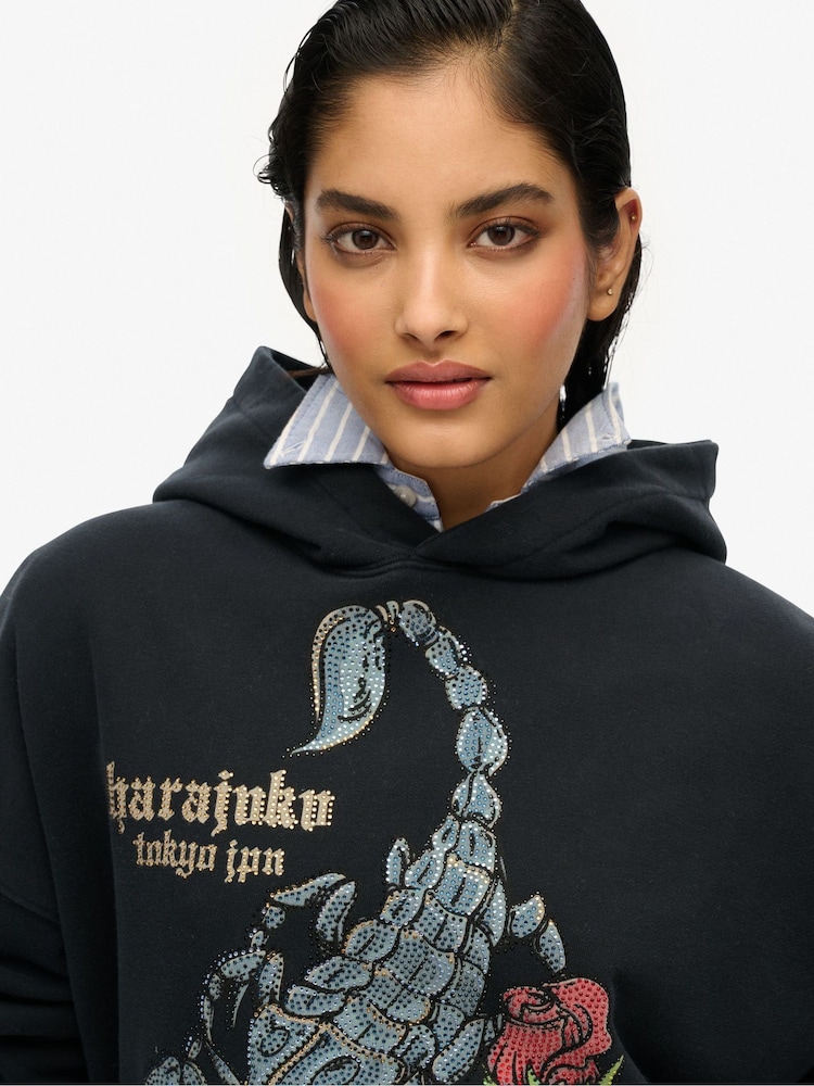 Superdry Neo Trad Tattoo Relaxed 100% Cotton kapucar; jopa/pulover s kapuco - Slika 4 iz 4
