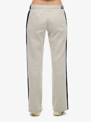 Superdry Grey Athletic Essentials Stripe Flare 100% Cotton Joggers - Image 2 of 5