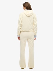 SUPERDRY Cream Velour Wide Leg Joggers - Image 2 of 5