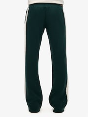 Superdry Green Athletic Essentials Stripe Flare 100% Cotton Joggers - Image 2 of 5