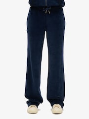 Azul - SUPERDRY Velour Wide Leg Joggers - Imagen 5 de 5