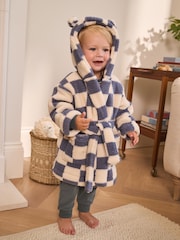 Blue/Ecru Checkerboard Robe (9mths-12yrs) - Image 1 of 8