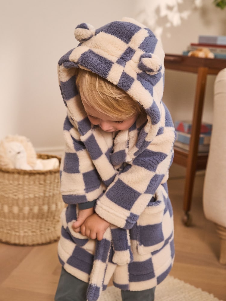 Blue/Ecru Checkerboard Robe (9mths-12yrs) - Image 2 of 8