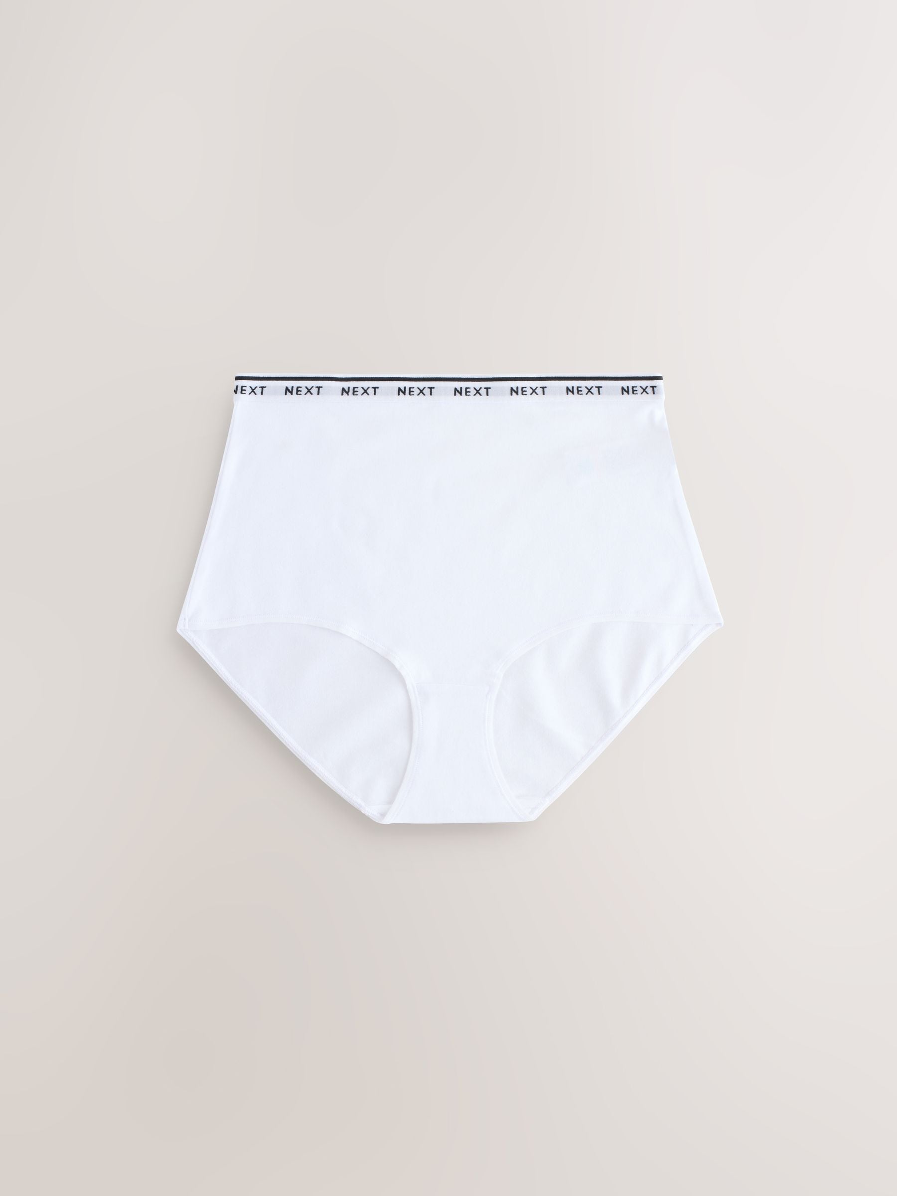 Buy Navy/Chocolate Stripe Full Brief Cotton Logo Knickers 7 Pack
