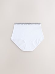 Navy/Chocolate Stripe Full Brief Cotton Logo Knickers 7 Pack - Image 7 of 13