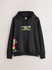 Black Christmas Grinch Graphic Licence Overhead Hoodie - Image 1 of 4