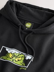 Black Christmas Grinch Graphic Licence Overhead Hoodie - Image 3 of 4