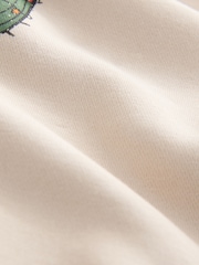Ecru White Western Graphic Pattern Christmas Crew Sweatshirt - Image 7 of 8