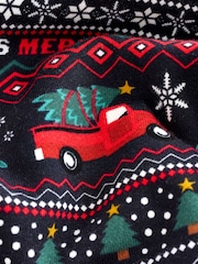 Navy Blue Fairisle Pattern Christmas Crew Sweatshirt - Image 2 of 3