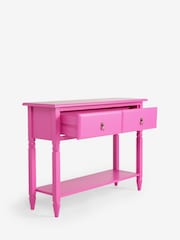 Rockett St George Pink Showstopper 2 Drawer Console Table - Image 3 of 8