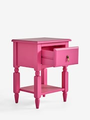 Rockett St George Pink Showstopper 1 Drawer Bedside Table - Image 4 of 6