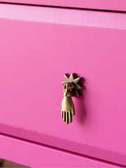 Rockett St George Pink Showstopper 1 Drawer Bedside Table - Image 6 of 6
