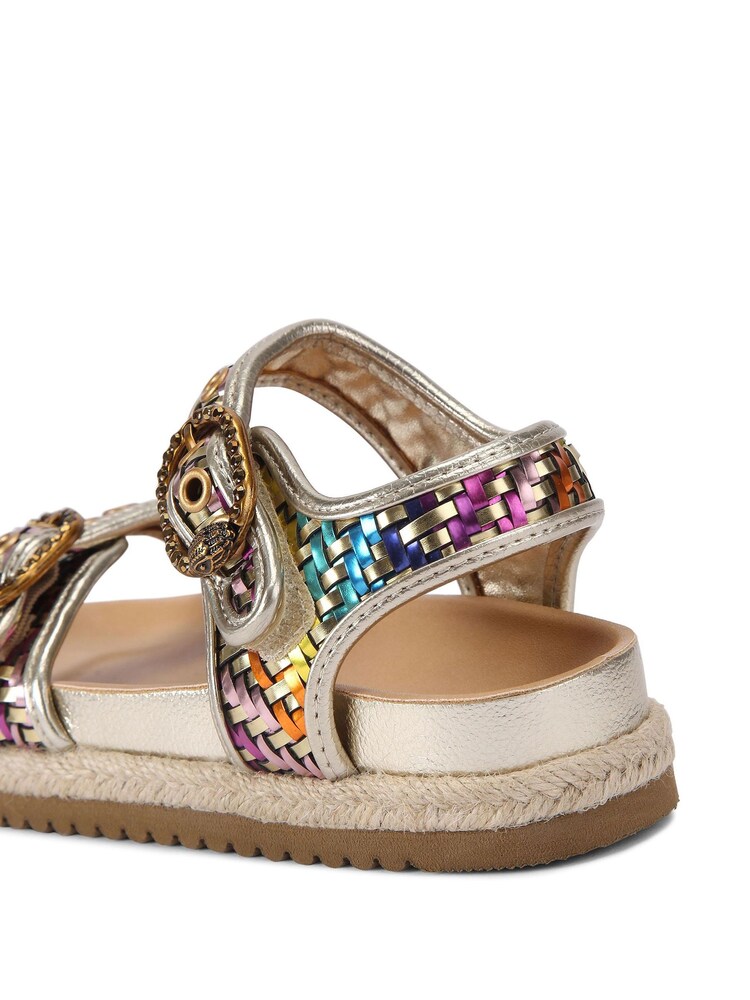 Kurt Geiger London Gold Mini Mayfair Epsadrille Sandals - Image 4 of 4 Kurt Geiger London Gold Mini Mayfair Epsadrille Sandals - Image 4 of 4