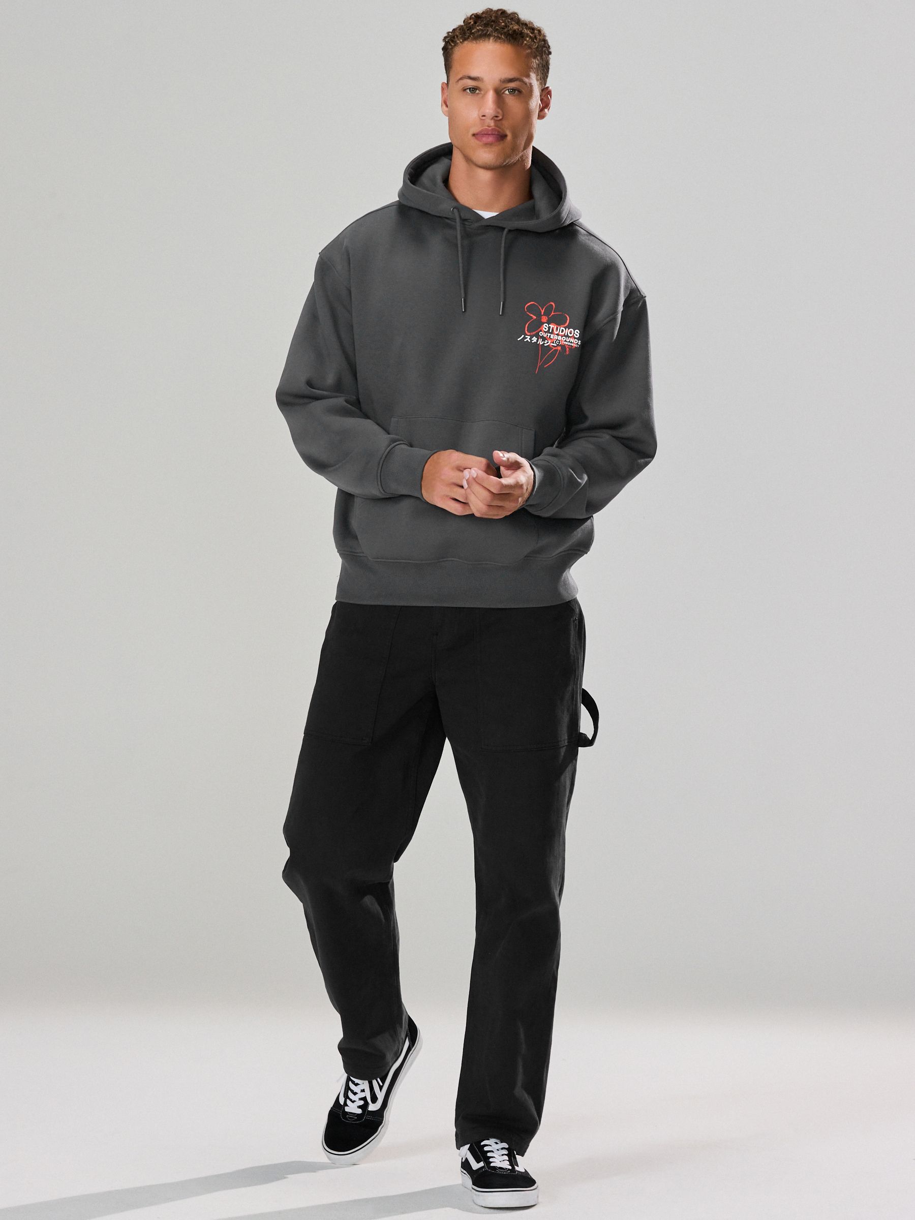 Buy Slate Grey Graphic Print Hoodie from the Next UK online shop