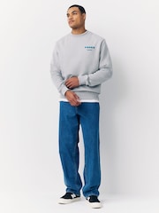 Ice Grey Crew Sweatshirt Hokusai Graphic License - Image 3 of 10