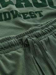 Khaki Green City Graphic Long Sleeve Pyjamas - Image 3 of 9