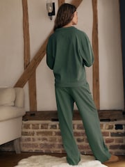 Khaki Green City Graphic Long Sleeve Pyjamas - Image 5 of 9
