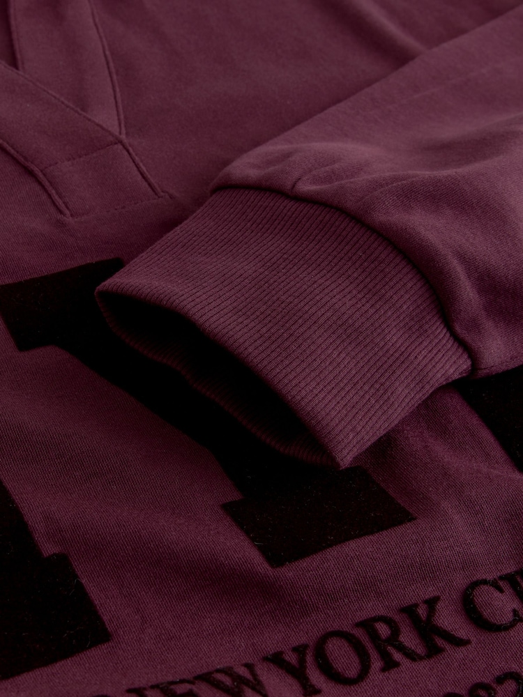 Burgundy Red City Graphic Long Sleeve Pyjamas - Image 2 of 3 Burgundy Red City Graphic Long Sleeve Pyjamas - Image 2 of 3
