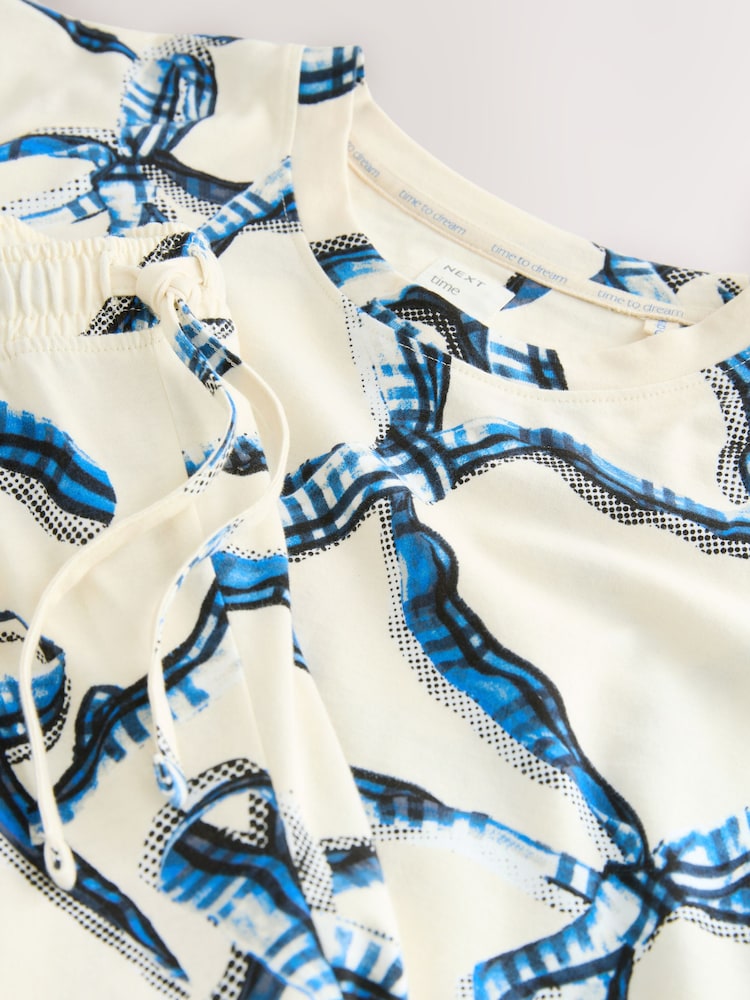 Ecru Bows Long Sleeve Pyjamas - Image 2 of 3