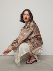 Floral Jacquard Bomber Jacket - Image 3 of 8