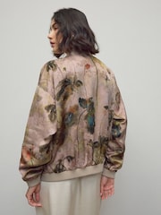 Floral Jacquard Bomber Jacket - Image 4 of 8