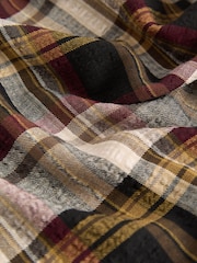 Brown Check Puff Sleeve Midi Dress - Image 6 of 7