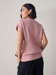 Pink Knitted Wrap Tank - Image 3 of 6