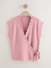 Pink Knitted Wrap Tank - Image 6 of 6