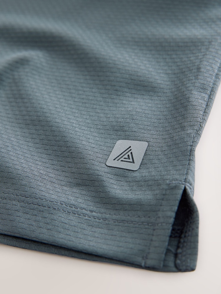 Slate Grey Active Gym Textured Training T-Shirt - Image 10 of 10 Slate Grey Active Gym Textured Training T-Shirt - Image 10 of 10