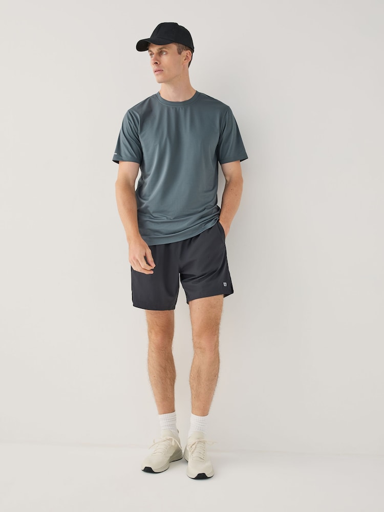 Slate Grey Active Gym Textured Training T-Shirt - Image 2 of 10 Slate Grey Active Gym Textured Training T-Shirt - Image 2 of 10