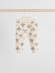 Black/White Soft Velour Bow Print Jumper and Trousers Set (0mths-2yrs) - Image 3 of 14