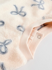 Black/White Soft Velour Bow Print Jumper and Trousers Set (0mths-2yrs) - Image 9 of 14