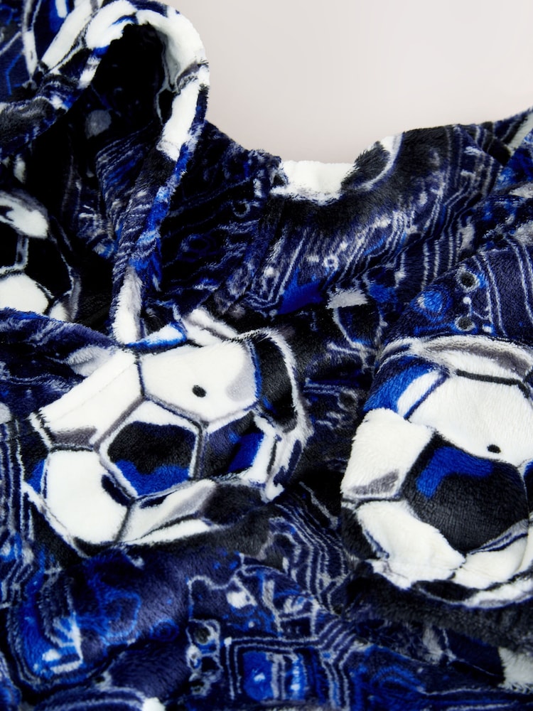 Navy Football Fleece Poncho (3-16yrs) - Image 8 of 8