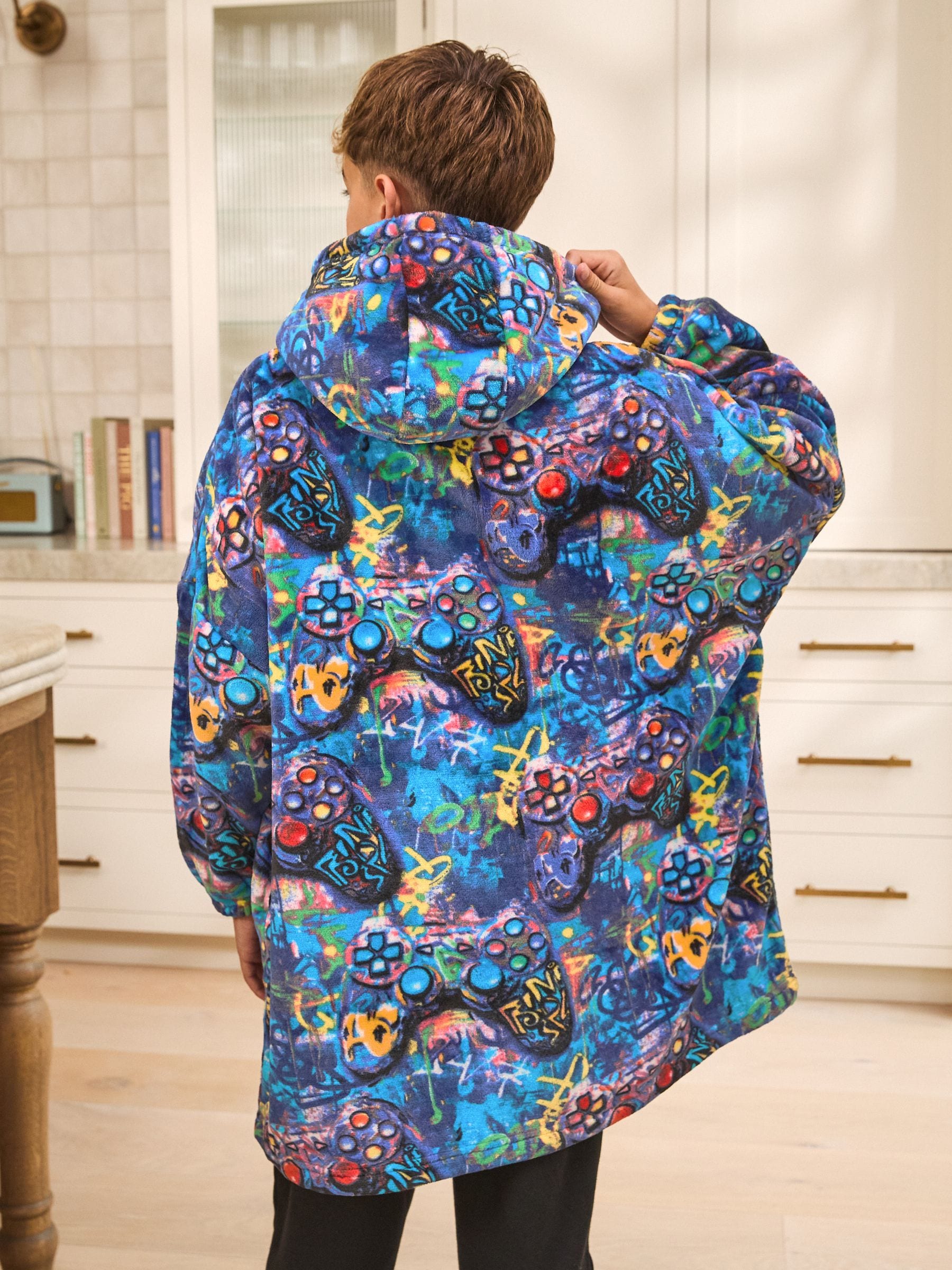 Buy Multi Gamer Fleece Blanket Hoodie (5-16yrs) from Next Norway